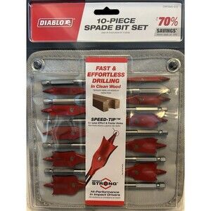 NEW DIABLO SPEEDemon High-speed Spade Bits: 10-Piece Set with Pouch, DSP2940-S10